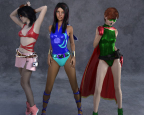 Картинка 3д+графика люди+ people фон взгляд девушки