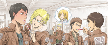 Картинка аниме shingeki+no+kyojin атака титанов