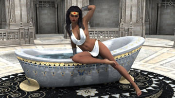 Картинка 3д+графика люди+ people девушка взгляд фон