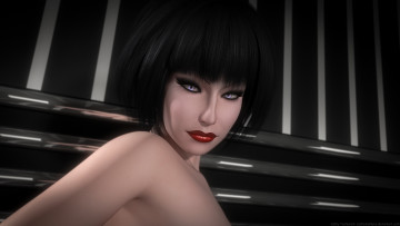 Картинка 3д+графика портрет+ portraits фон взгляд девушка