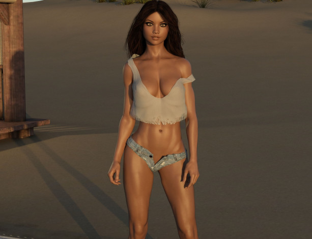 Обои картинки фото 3д графика, люди , people, фон, взгляд, девушка