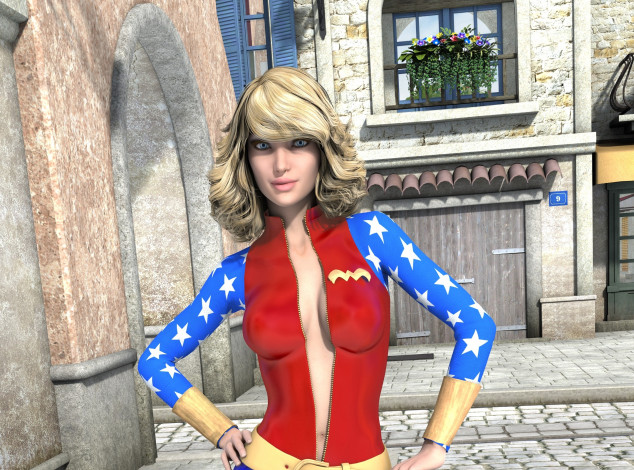 Обои картинки фото 3д графика, люди , people, девушка, взгляд, фон