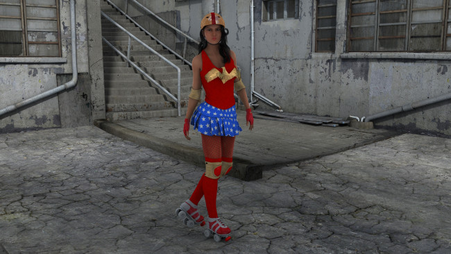 Обои картинки фото 3д графика, люди , people, девушка, взгляд, фон