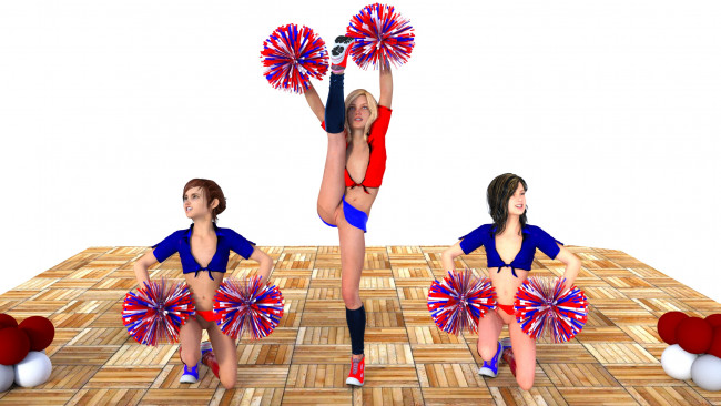 Обои картинки фото 3д графика, спорт , sport, фон, взгляд, девушки