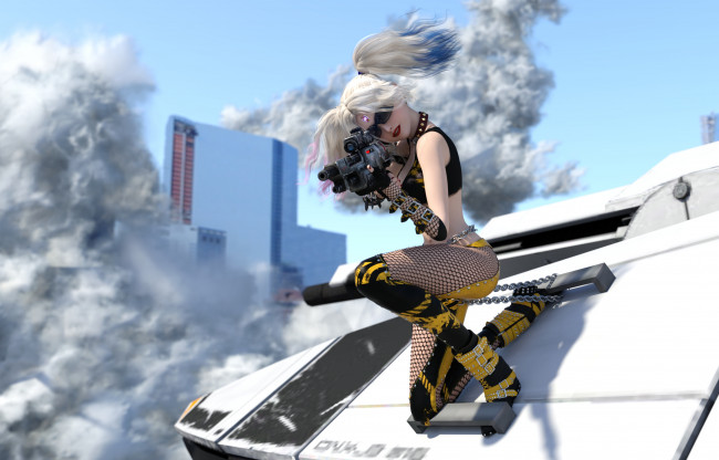 Обои картинки фото 3д графика, фантазия , fantasy, взгляд, девушка, фон