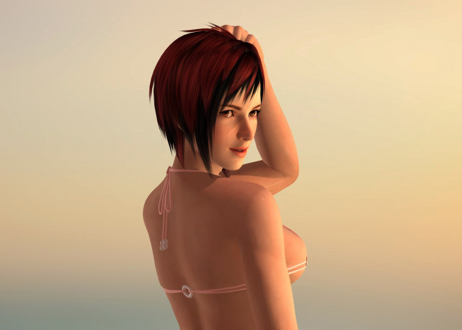 Обои картинки фото 3д графика, люди , people, фон, взгляд, девушка