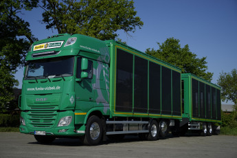 Картинка автомобили daf+ выставка улица седельный тягач грузовик