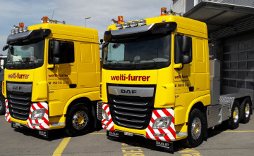 Картинка автомобили daf+ выставка улица тягач грузовик седельный