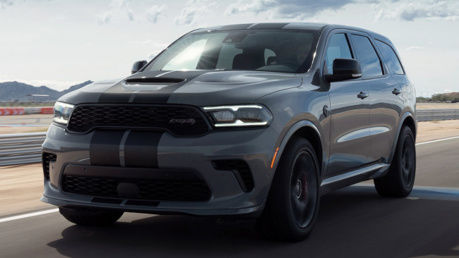Обои картинки фото dodge durango srt 2020, автомобили, dodge, durango, srt, 2020, black, appearance, package, самый, быстрый, в, мире, suv