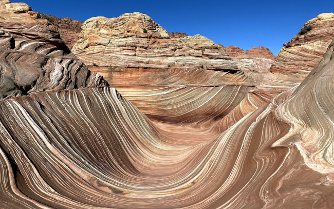 Обои картинки фото the wave, arizona, coyote buttes north, природа, горы, the, wave, coyote, buttes, north