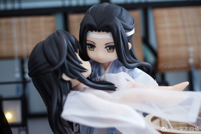 Обои картинки фото разное, куклы, вэй, усянь, лань, ванцзы, бочка, купание