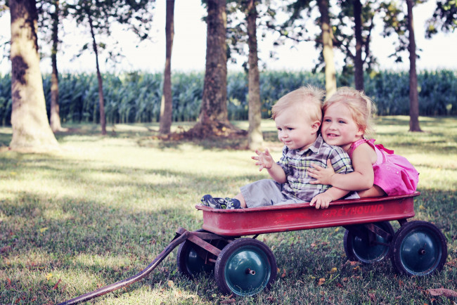 Обои картинки фото разное, дети, тележка