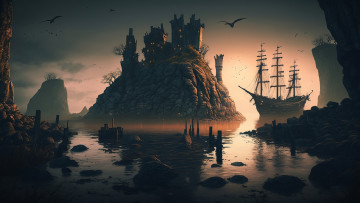 Картинка фэнтези иные+миры +иные+времена нейросети графика нейроарт ai art нейронные сети рисунки нейро искусство