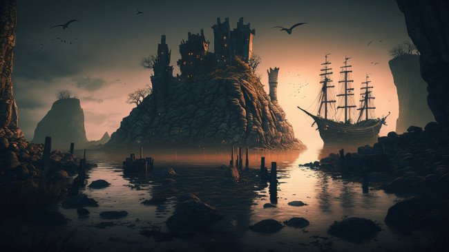 Обои картинки фото фэнтези, иные миры,  иные времена, нейросети, графика, нейроарт, ai, art, нейронные, сети, рисунки, нейро, искусство