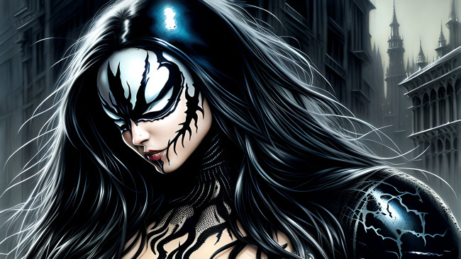 Обои картинки фото рисованное, комиксы, нейросети, графика, нейроарт, ai, art, нейронные, сети, рисунки, нейро, искусство, venom, веном