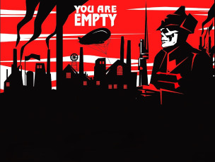Картинка видео+игры you+are+empty силуэты заводы дирижабль красноармеец нежить