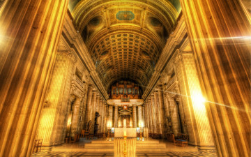 Картинка церковь париже интерьер убранство роспись храма