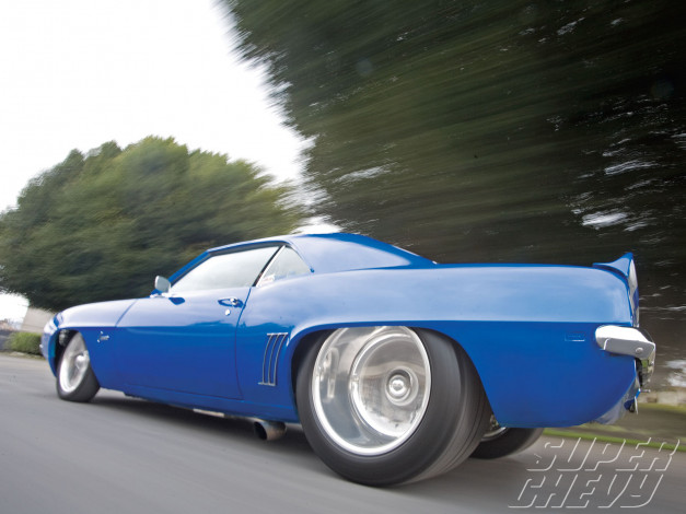 Обои картинки фото 1969, chevy, camaro, z28, автомобили, hotrod, dragster