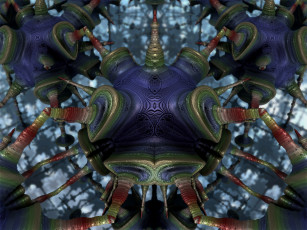 Картинка 3д графика fractal фракталы абстракция