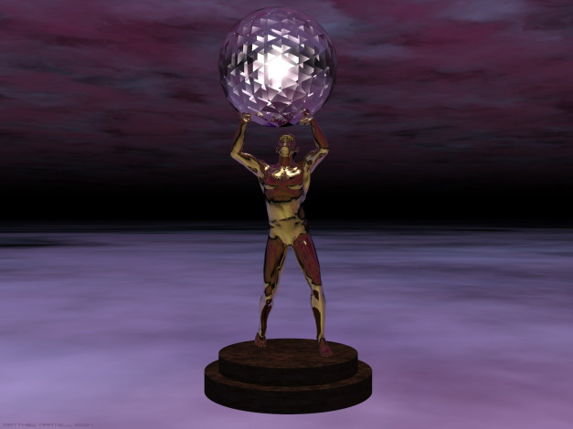 Обои картинки фото 3д, графика, creatures, существа, человек, шар