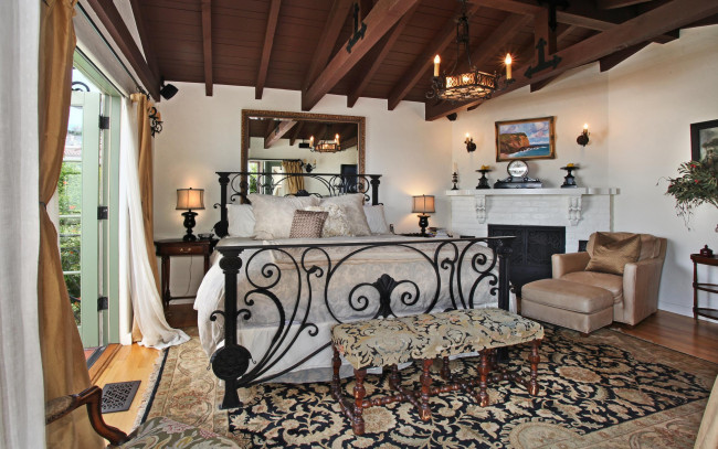 Обои картинки фото интерьер, спальня, кровать