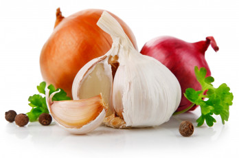 Картинка еда овощи чеснок лук