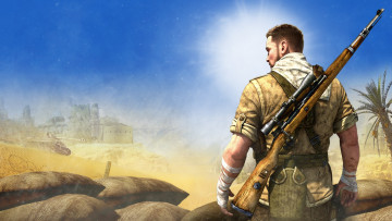 обоя sniper elite 3, afrika, видео игры, - sniper elite iii,  afrika, sniper, elite, 3, элитный, снайпер, симулятор, экшен, шутер