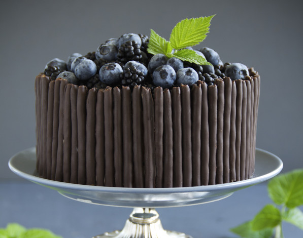 Обои картинки фото еда, торты, торт, голубика
