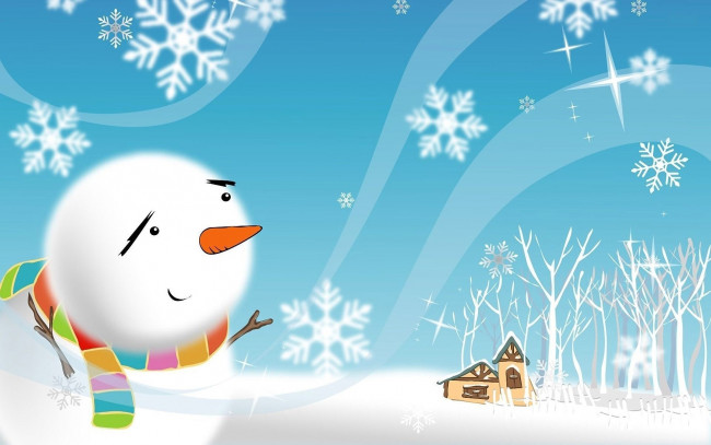 Обои картинки фото праздничные, рисованные, зима