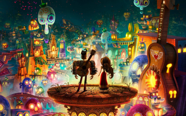 Обои картинки фото the book of life, мультфильмы, book of life, сказочный, город