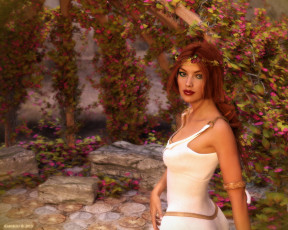 Картинка 3д+графика люди+ people девушка взгляд фон