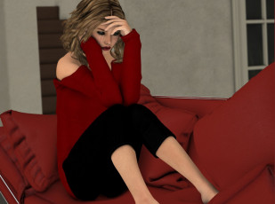 Картинка 3д+графика люди+ people взгляд девушка фон