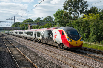 Картинка техника поезда железная дорога рельсы локомотив состав