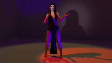 Картинка 3д+графика люди+ people девушка взгляд фон