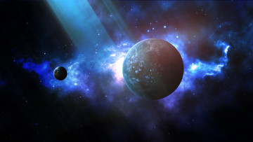 Картинка космос арт планеты звезды вселенная галактика