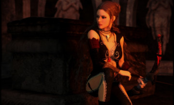 Картинка 3д+графика амазонки+ amazon девушка взгляд фон лук