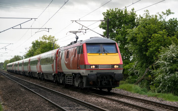 Картинка техника электровозы железная дорога рельсы локомотив состав