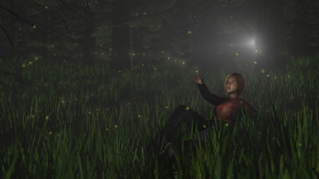 Обои картинки фото 3д графика, люди , people, девушка, взгляд, фон