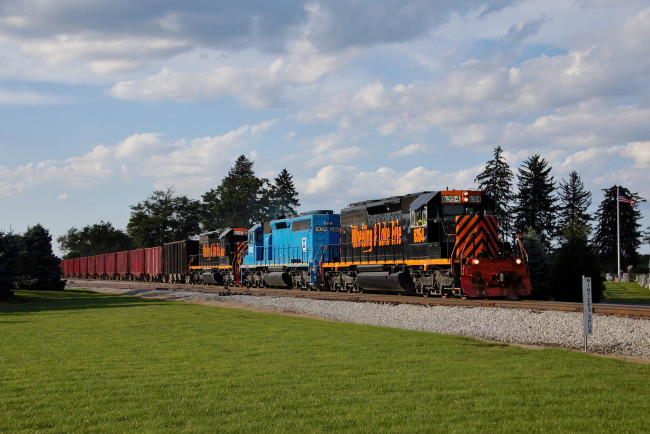 Обои картинки фото техника, поезда, железная, дорога, рельсы, локомотив, состав