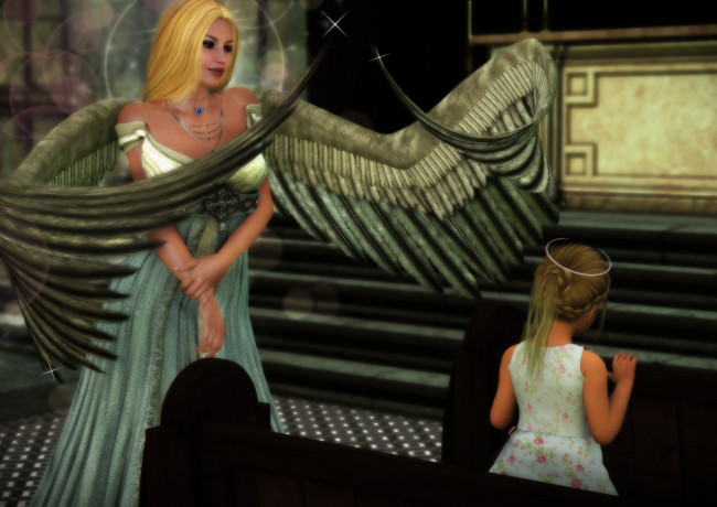 Обои картинки фото 3д графика, ангел , angel, ангел, фон, взгляд, девушка