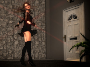 Картинка 3д+графика люди+ people девушка взгляд фон