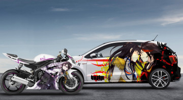 Картинка разное компьютерный+дизайн мотоцикл машина 3д аниме