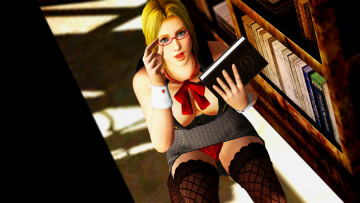 обоя 3д графика, аниме , anime, девушка, фон, взгляд