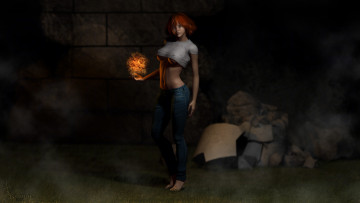 Картинка 3д+графика фантазия+ fantasy девушка фон взгляд