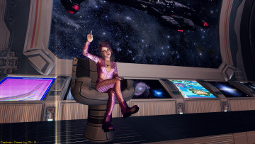 Картинка 3д+графика фантазия+ fantasy взгляд фон девушка