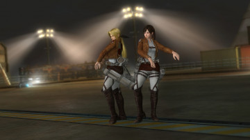 Картинка kokoro+and+helena 3д+графика аниме+ anime девушки взгляд фон поза