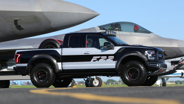 Картинка ford+f-150+raptor+f-22+2017 автомобили ford f-22 raptor f-150 2017 самолёт