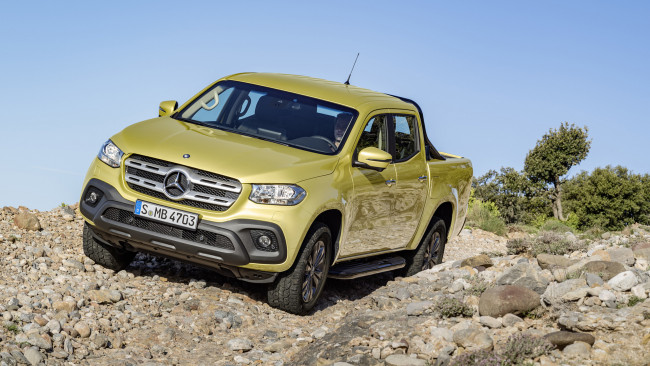 Обои картинки фото mercedes-benz x-class pickup line power 2018, автомобили, mercedes-benz, pickup, 2018, power, line, x-class
