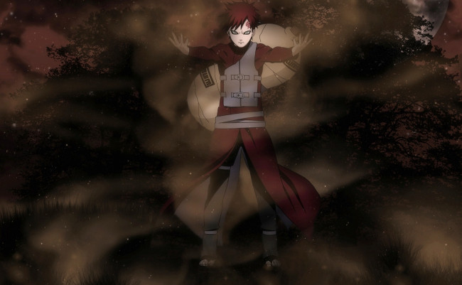 Обои картинки фото аниме, naruto, гаара