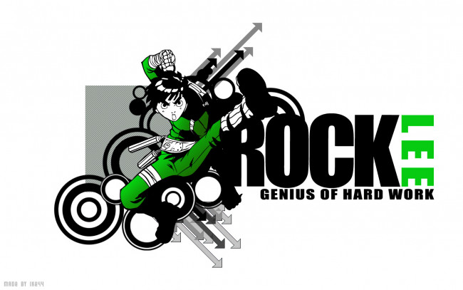 Обои картинки фото аниме, naruto, рок, ли